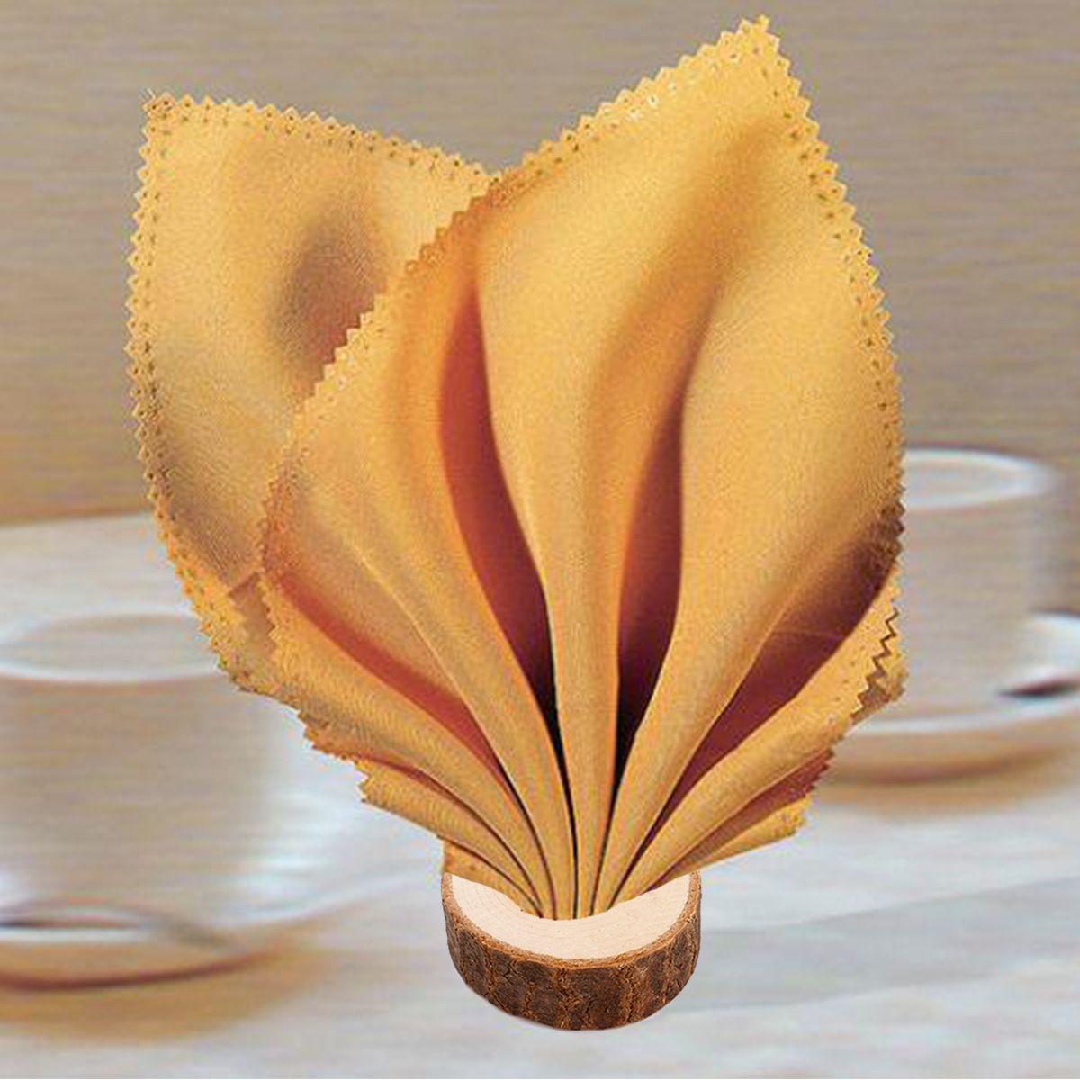 6pcs Wooden Napkin Ring Table Napkin Rings Dining Room Table Decor Creative view 4