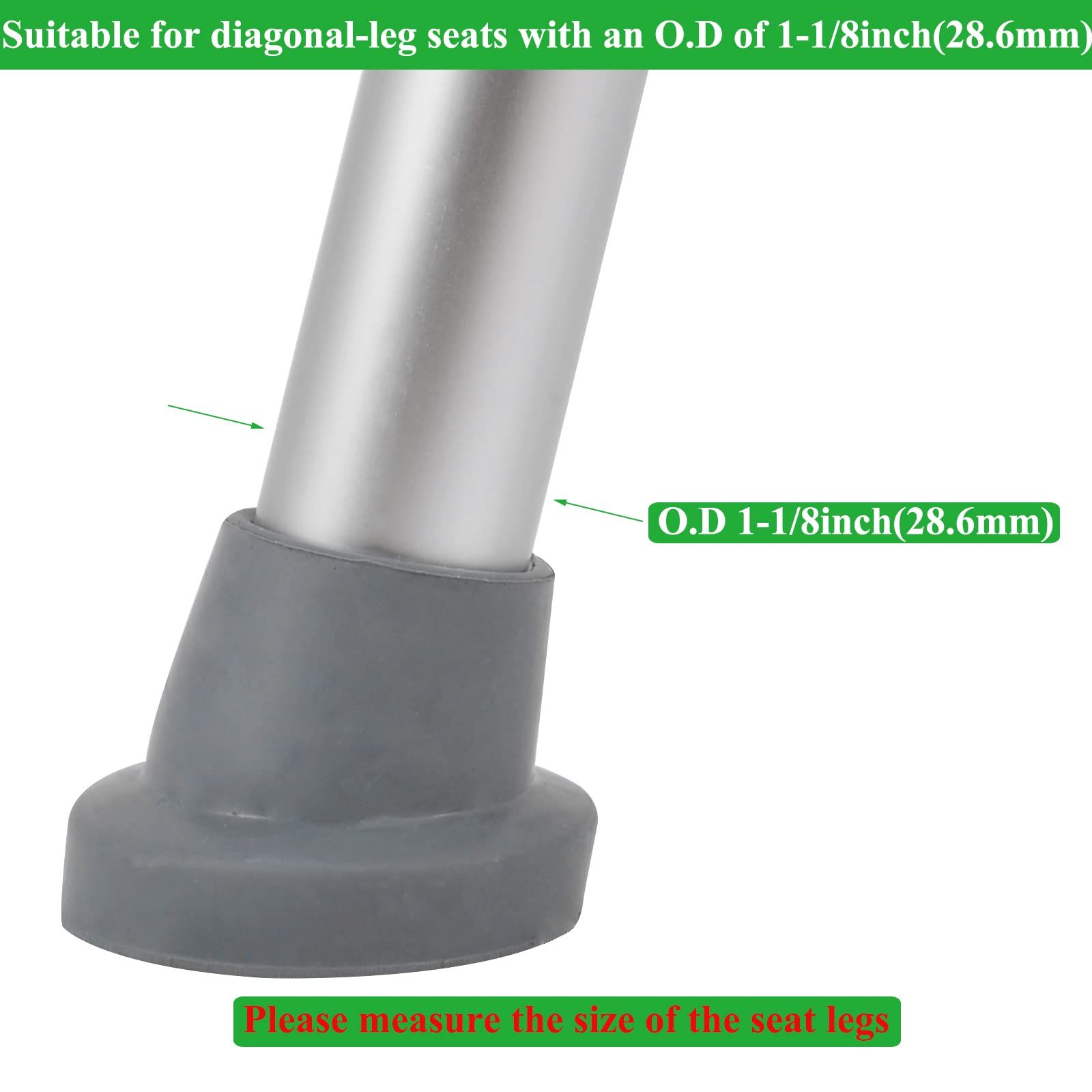4 Pack Replacement Feet for Shower Chair Bath Seat view 4