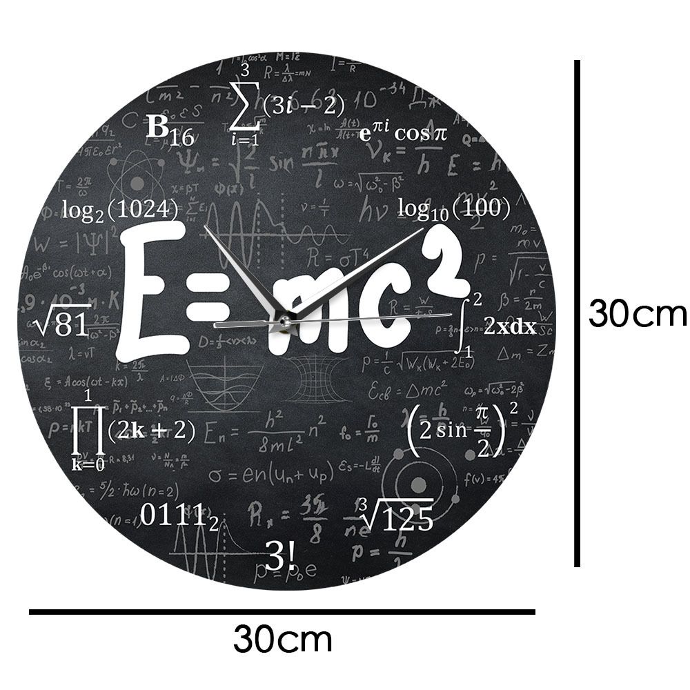 Wall Clock Kitchen Clocks E=mc2 Math Formula Wall Clock Theory of Relativity view 5