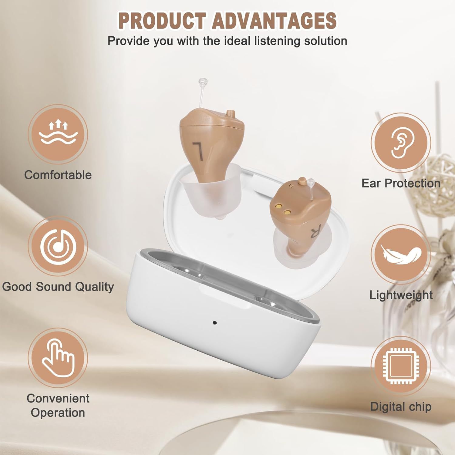 Rechargeable Hearing Aids for Seniors Adults view 3