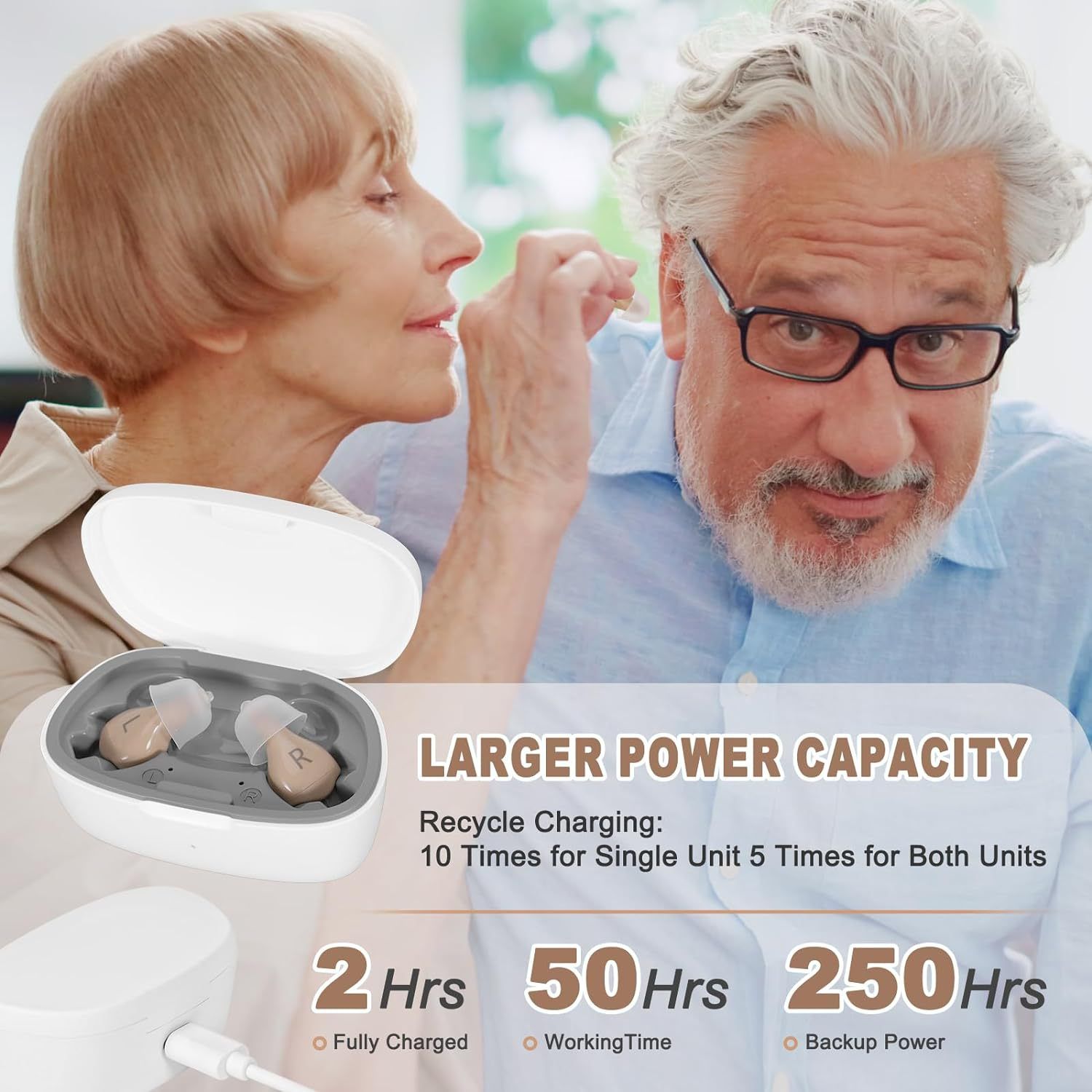 Rechargeable Hearing Aids for Seniors Adults view 5