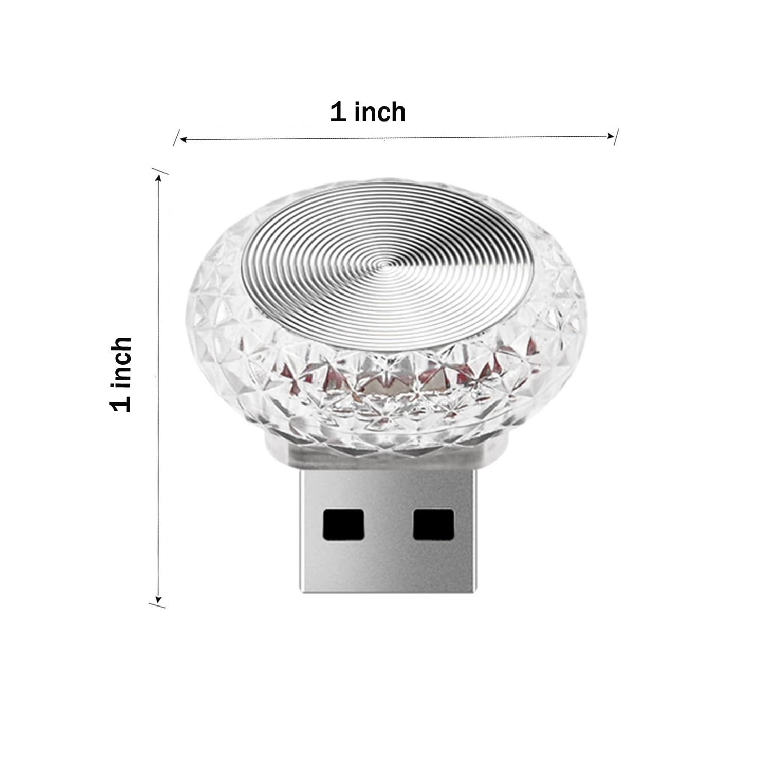 6 PCS USB LED Angel Eye Crystal Ambient Light view 3