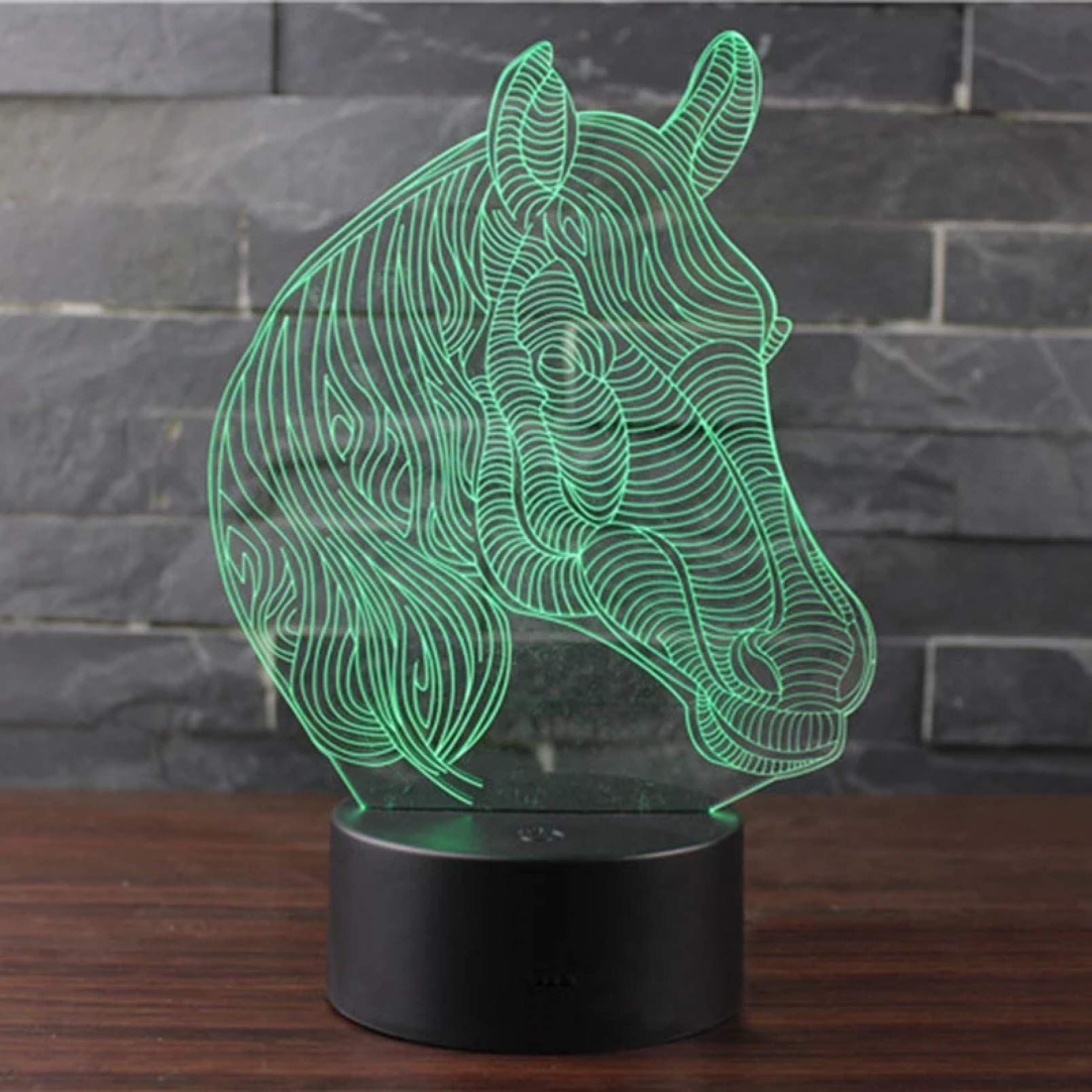 3D Illusion Lamp, 3D Horse Night Light with 7 Colors Remote and Touch Control view 4