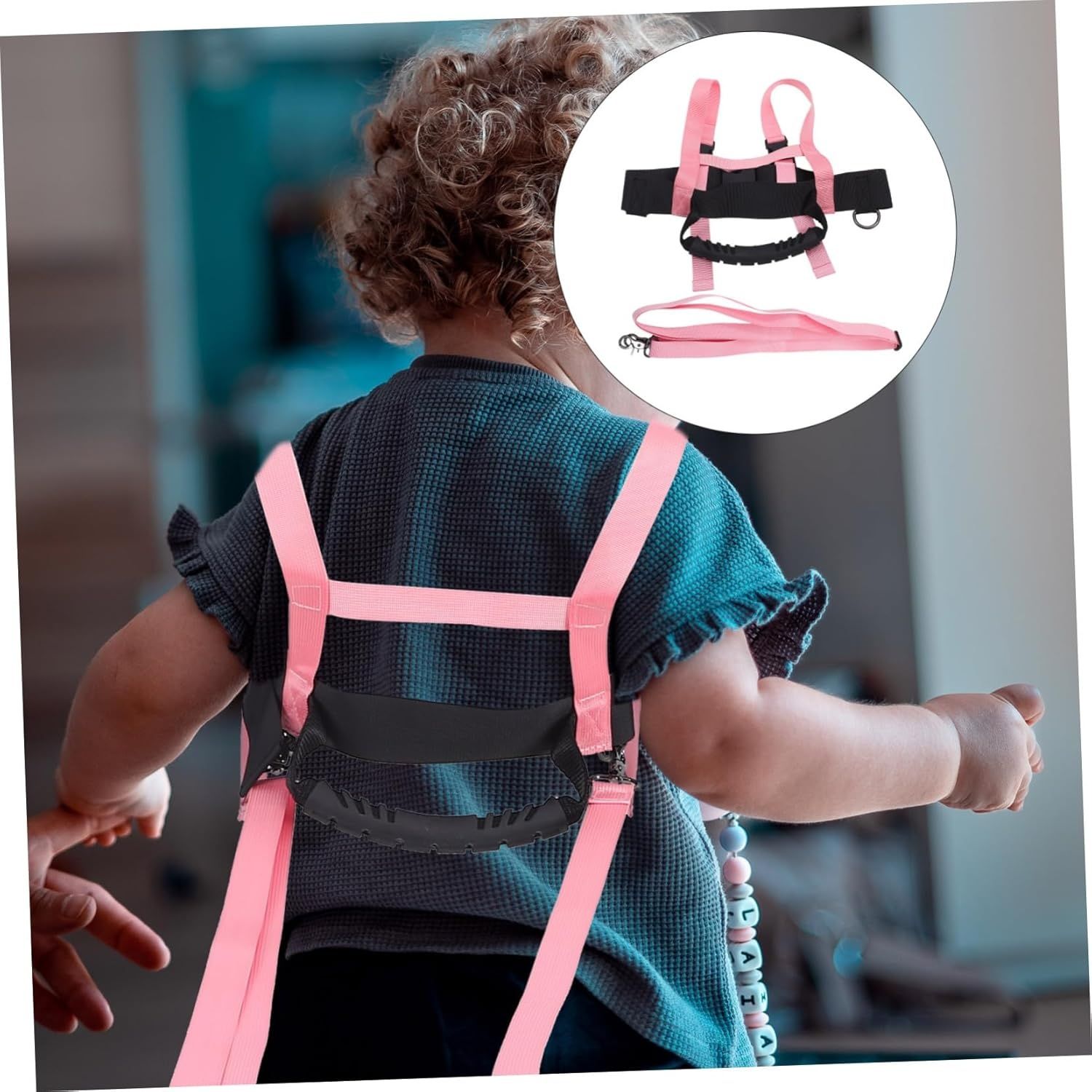 Pink Protection Belt Children Skiing Straps Ski Training Harness Ski Auxiliary view 4