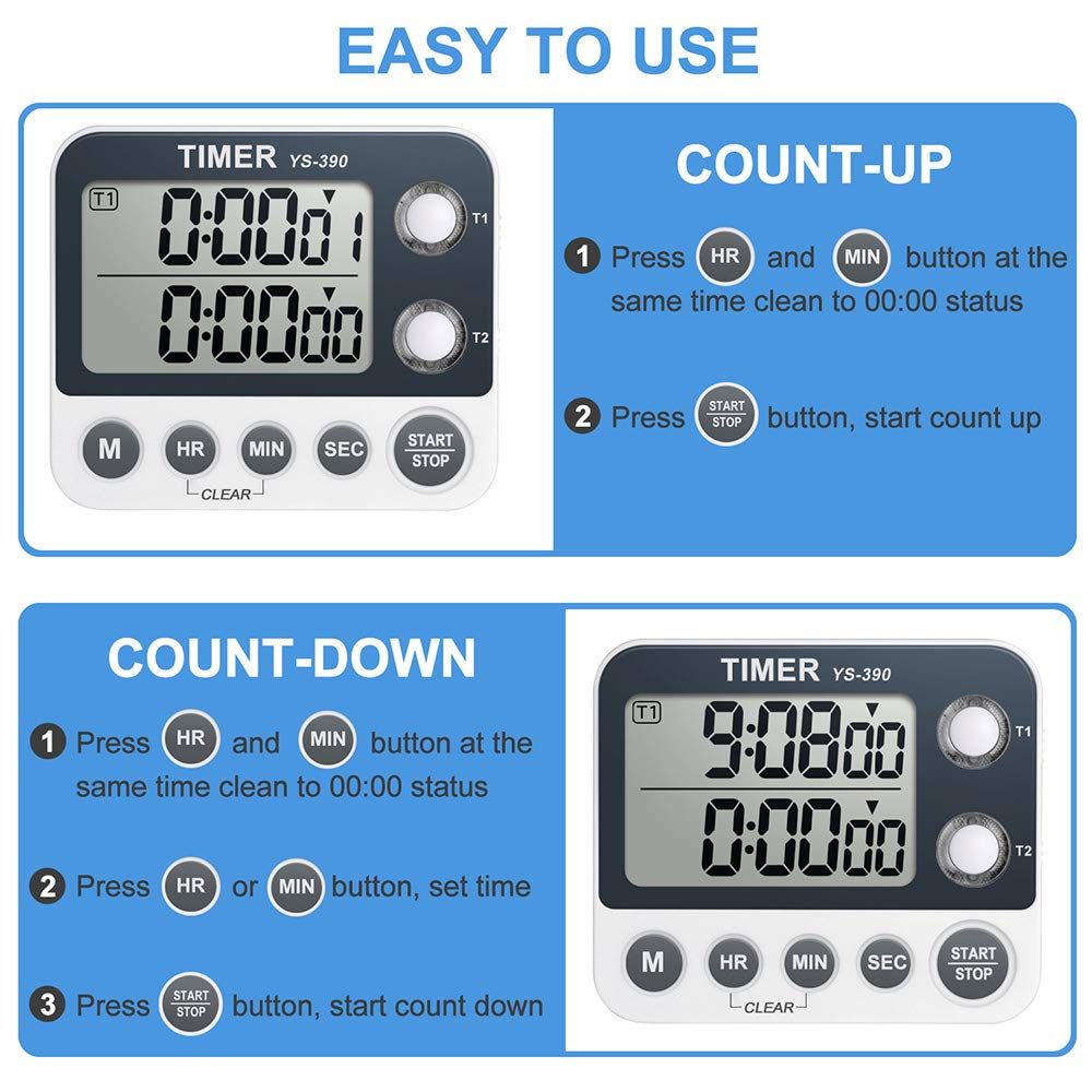 Digital Dual Kitchen Timer view 4