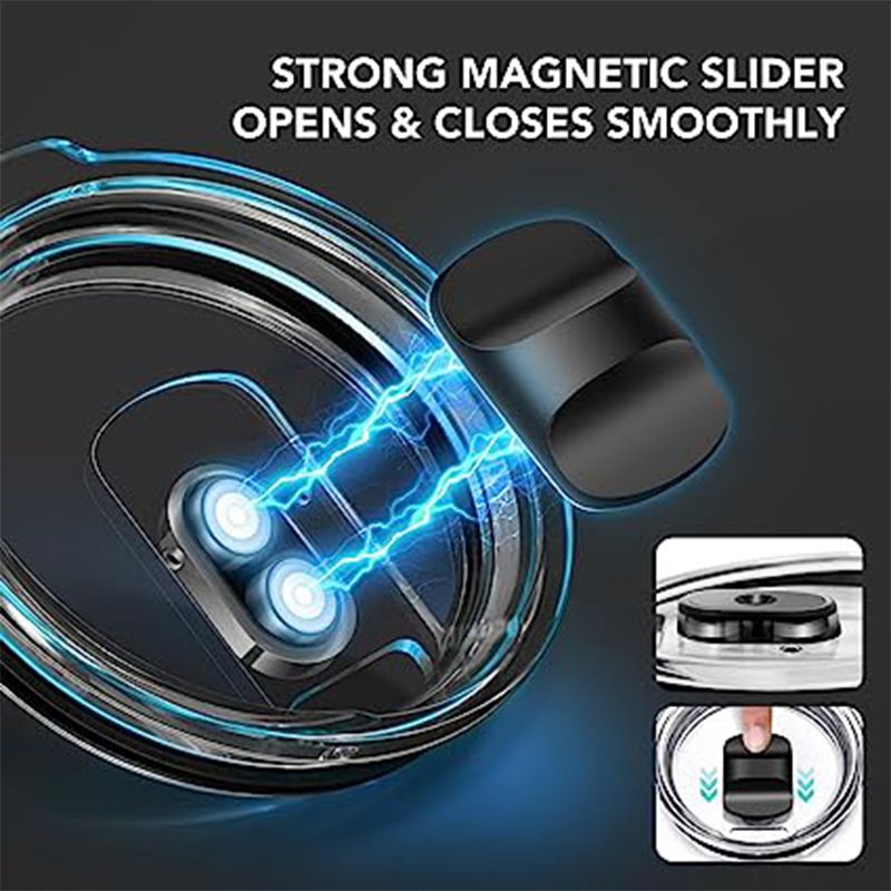 2pcs 20 ​oz Magnetic Tumbler Lid - Compatible with - Magnetic Slider Switch view 3