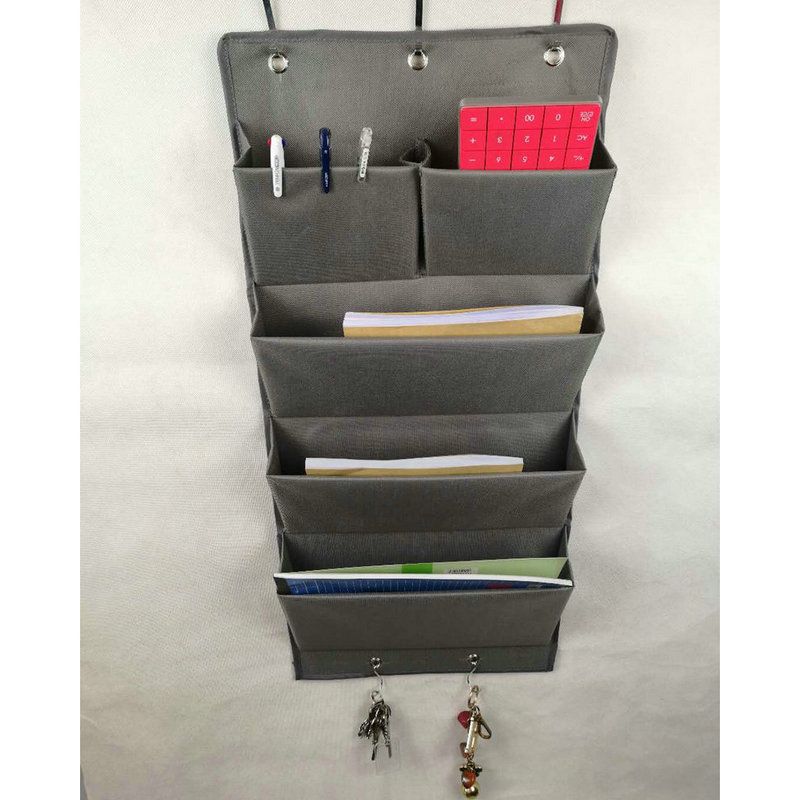 5 Pockets Over the Door Organizer and Storage Hanging with Hooks view 5