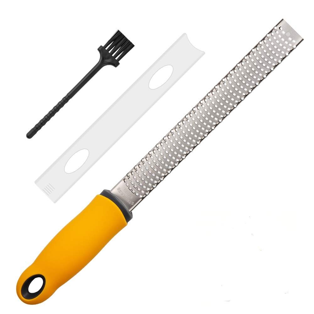 Cheese Grater, Ginger, Chocolate, With Razor-Sharp Stainless Steel Blade