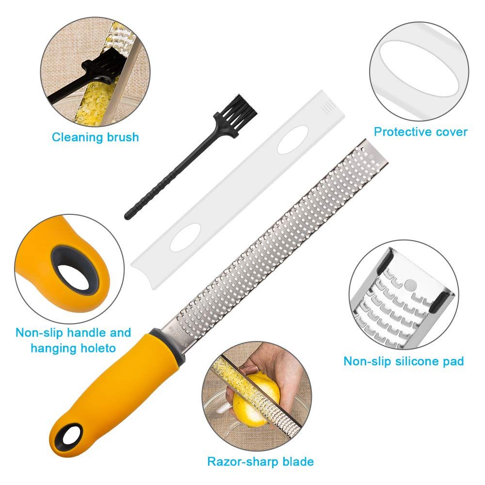 Cheese Grater, Ginger, Chocolate, With Razor-Sharp Stainless Steel Blade view 4