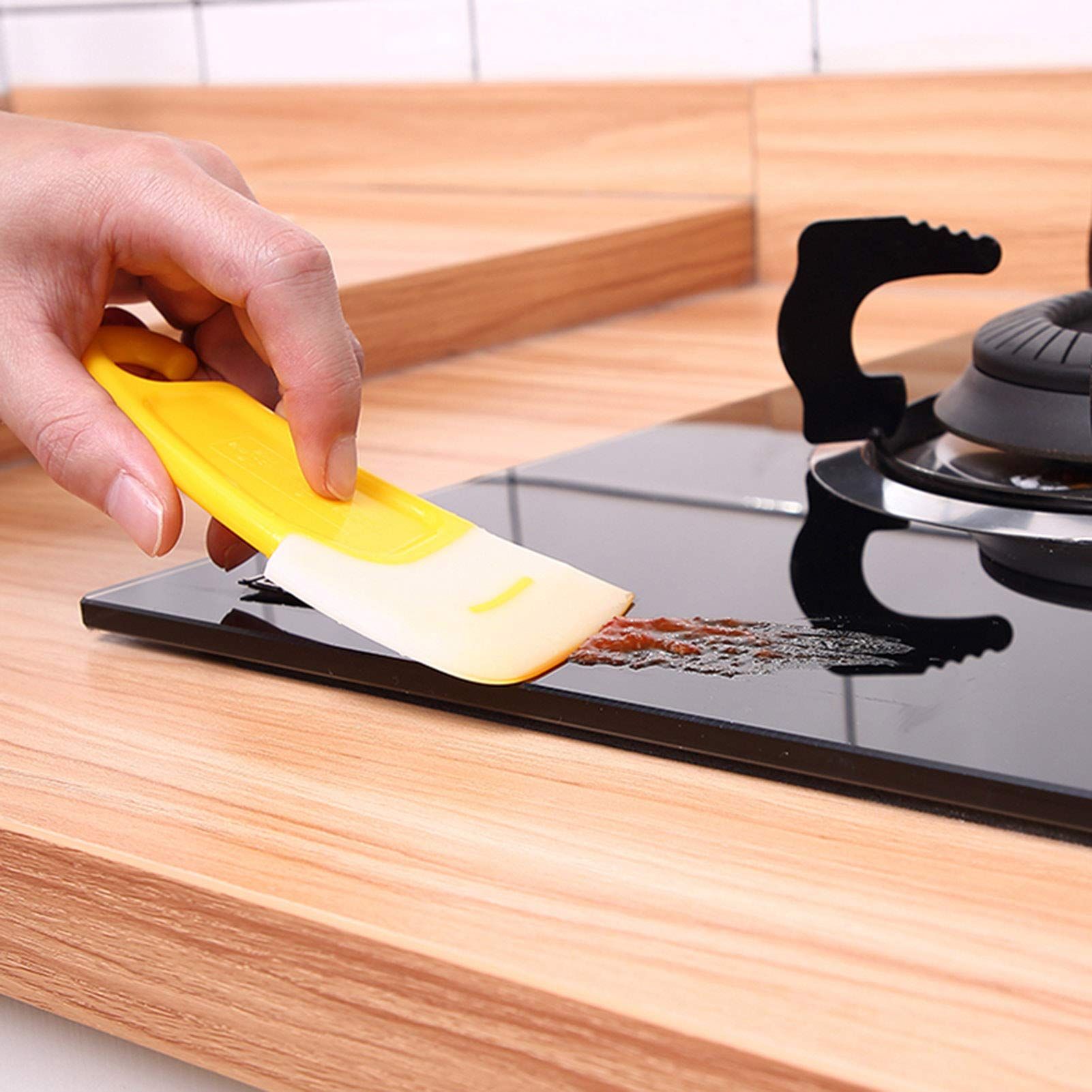 Kitchen Silicone Spatula for Dirty Fry Pan Dish Pot Washing Scraper Cleaning view 4