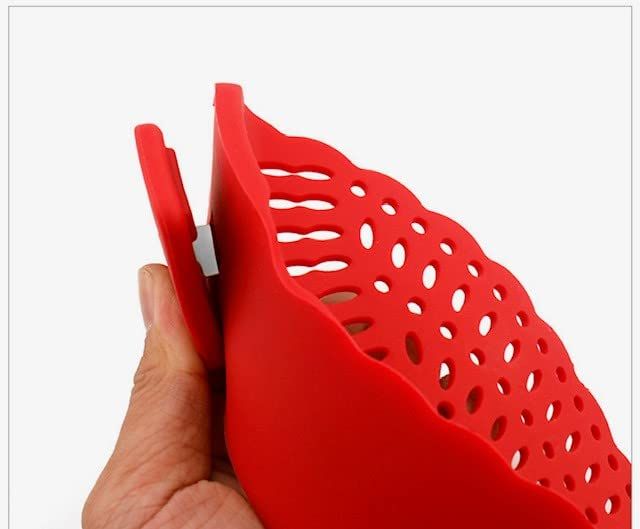 Silicone Mesh Strainer,Pot Side Draining,Household Grease Can for Kitchen with view 2