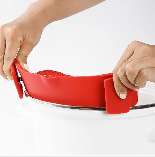 Silicone Mesh Strainer,Pot Side Draining,Household Grease Can for Kitchen with view 5