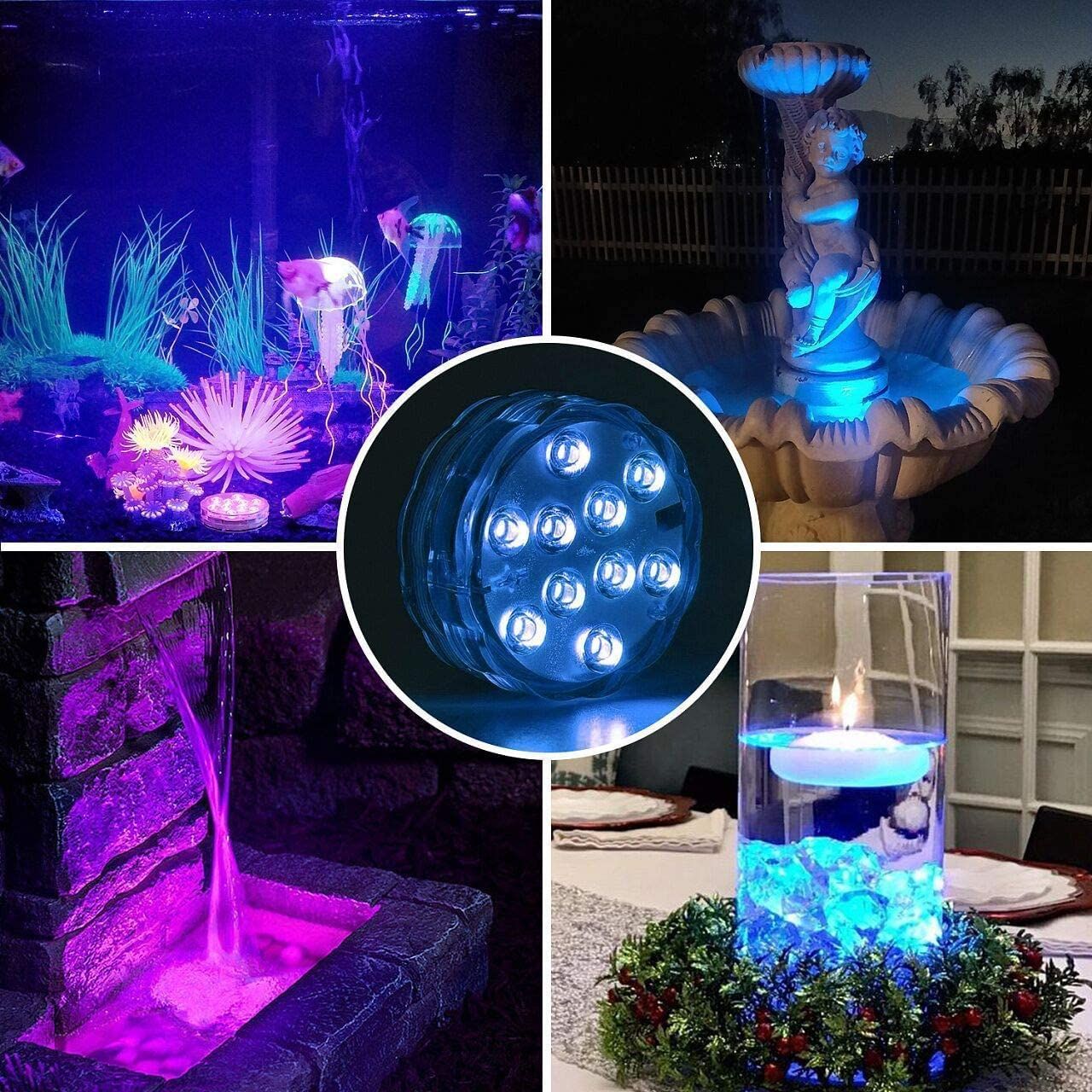 Submersible LED Lights Remote Control Battery Powered view 2