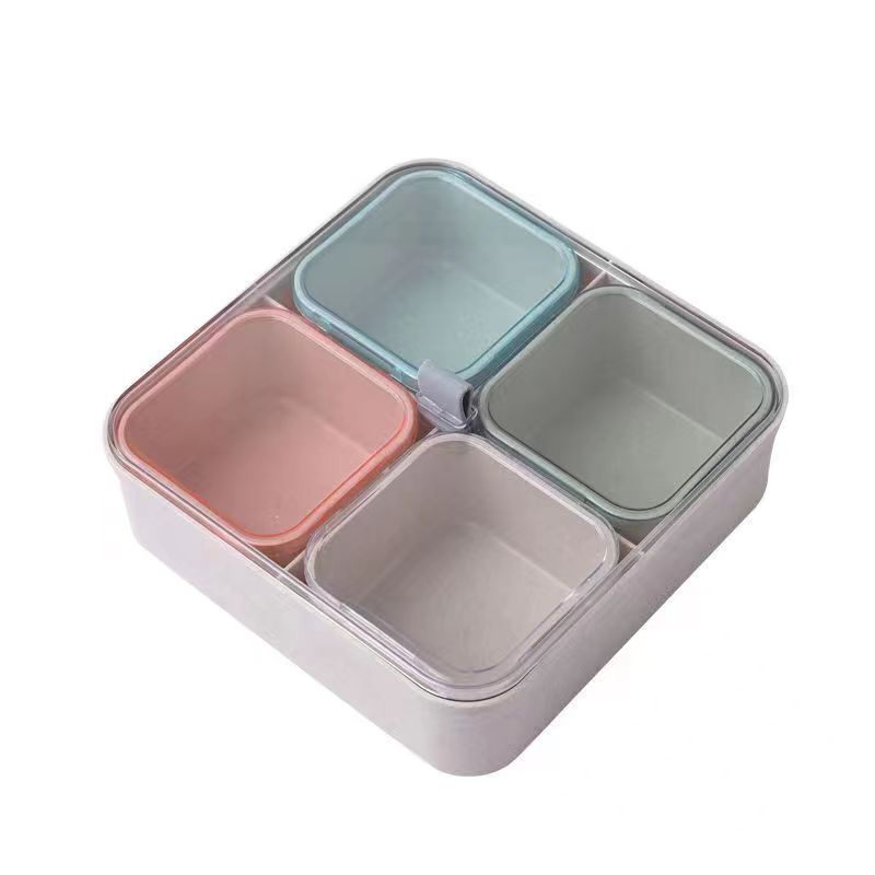 Snack Serving Tray, Appetizer Tray, 4 Compartment Food Platter Dried Fruit — image 1