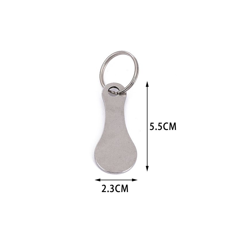 Mini Aluminum Alloy Key Ring Shopping Trolley Tokens - Small Keychain for view 5