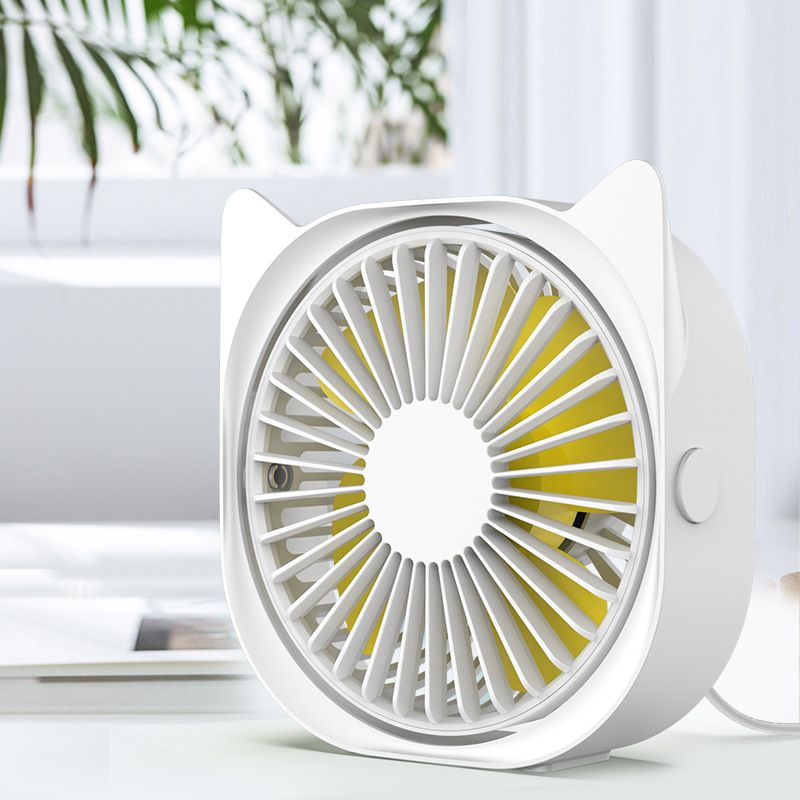 USB Desk Fans Small Quiet-Mini Cute Desktop Fan USB Powered 3 Wind Speeds 360° view 2
