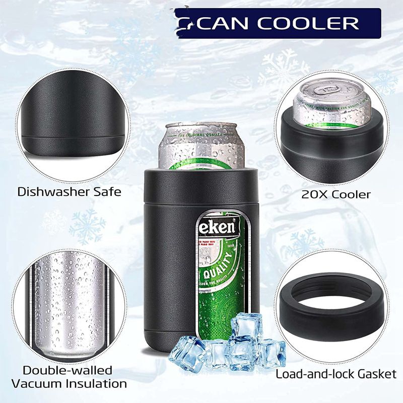 Beer Holder Vacuum Insulated Double Walled Stainless Steel Beer Can and Bottle view 3