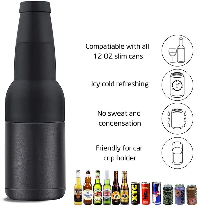 Beer Holder Vacuum Insulated Double Walled Stainless Steel Beer Can and Bottle view 4
