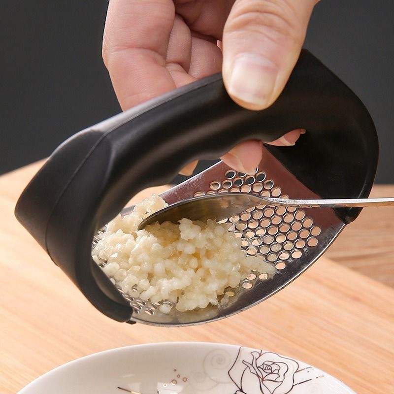 Garlic Grater Hand Press Tool Stainless Steel Non-Slip Handle Grip Grater view 2
