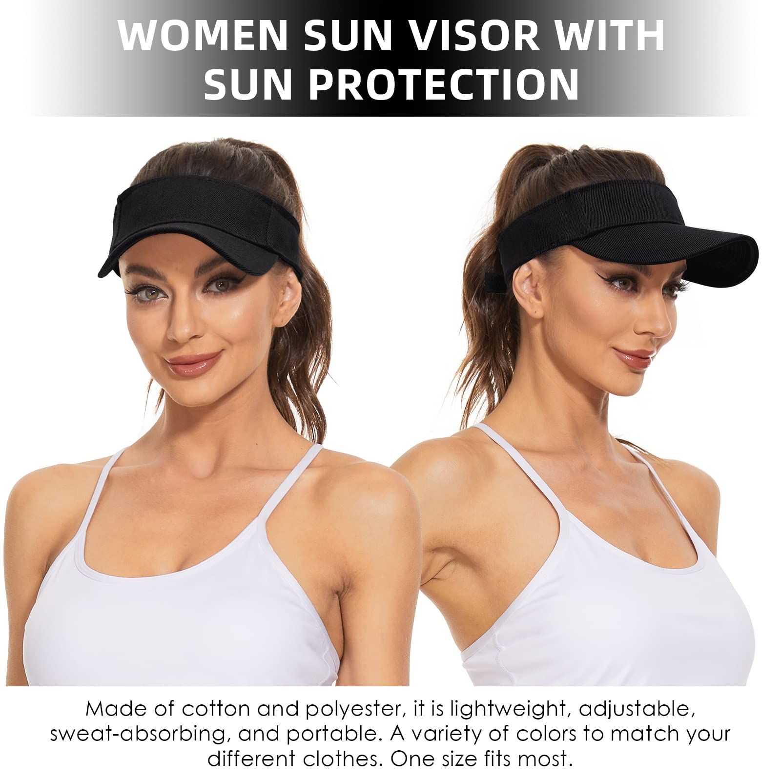 Protection Cap Hats Visor Hat Sports Sun Visor Hats Cotton Twill Ball view 5