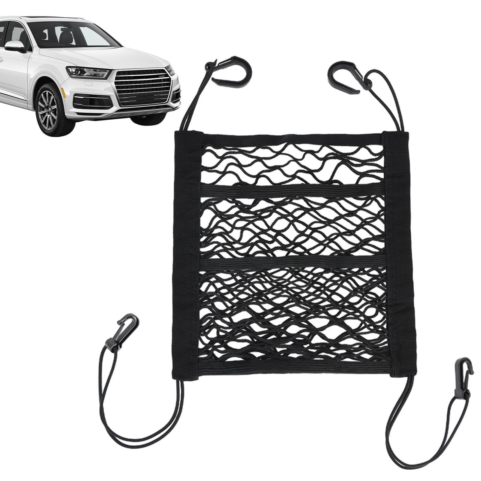 3-Layer Car Mesh Organizer Storage Between Front Seats Kid Dog Pet Net Barrier