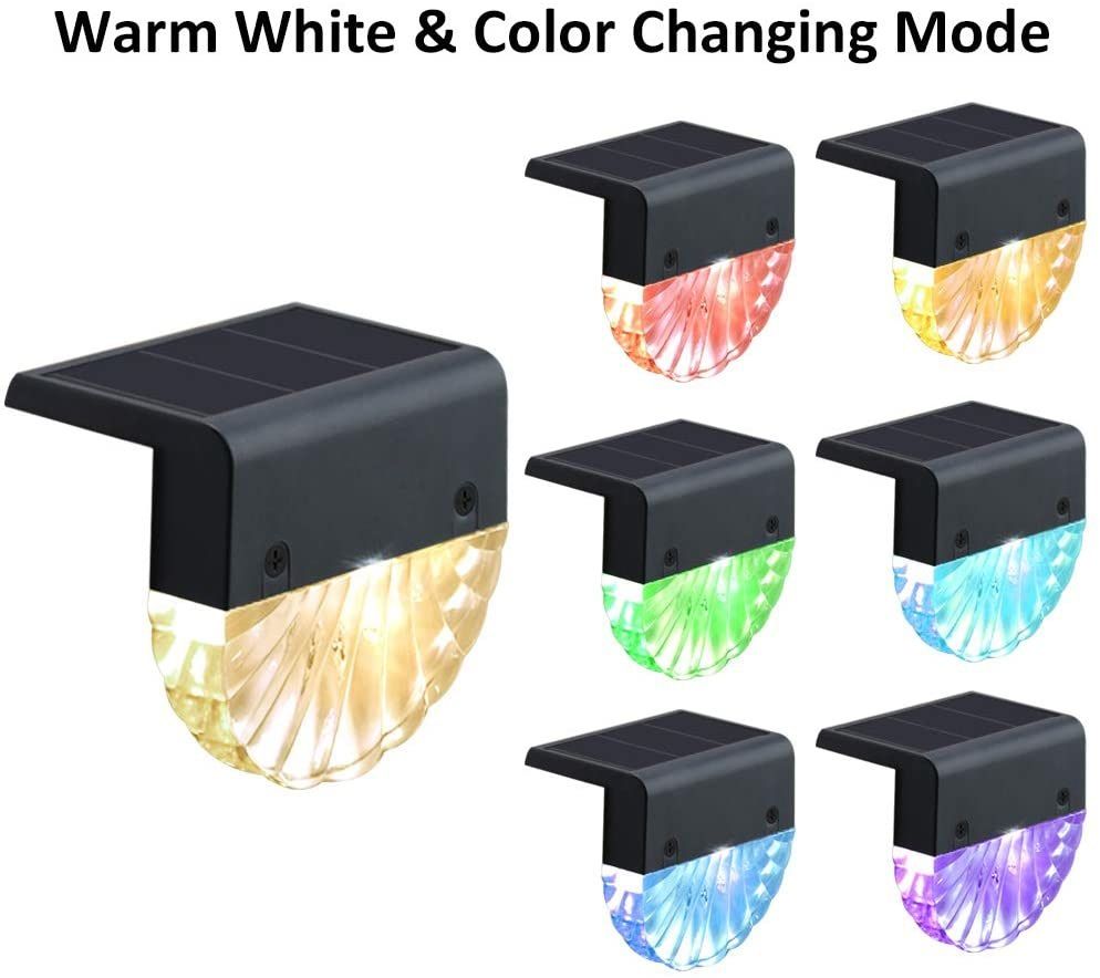 Solar Deck Lights [6 Packs] Waterproof Solar Fence Lights Dusk to Dawn Step view 5