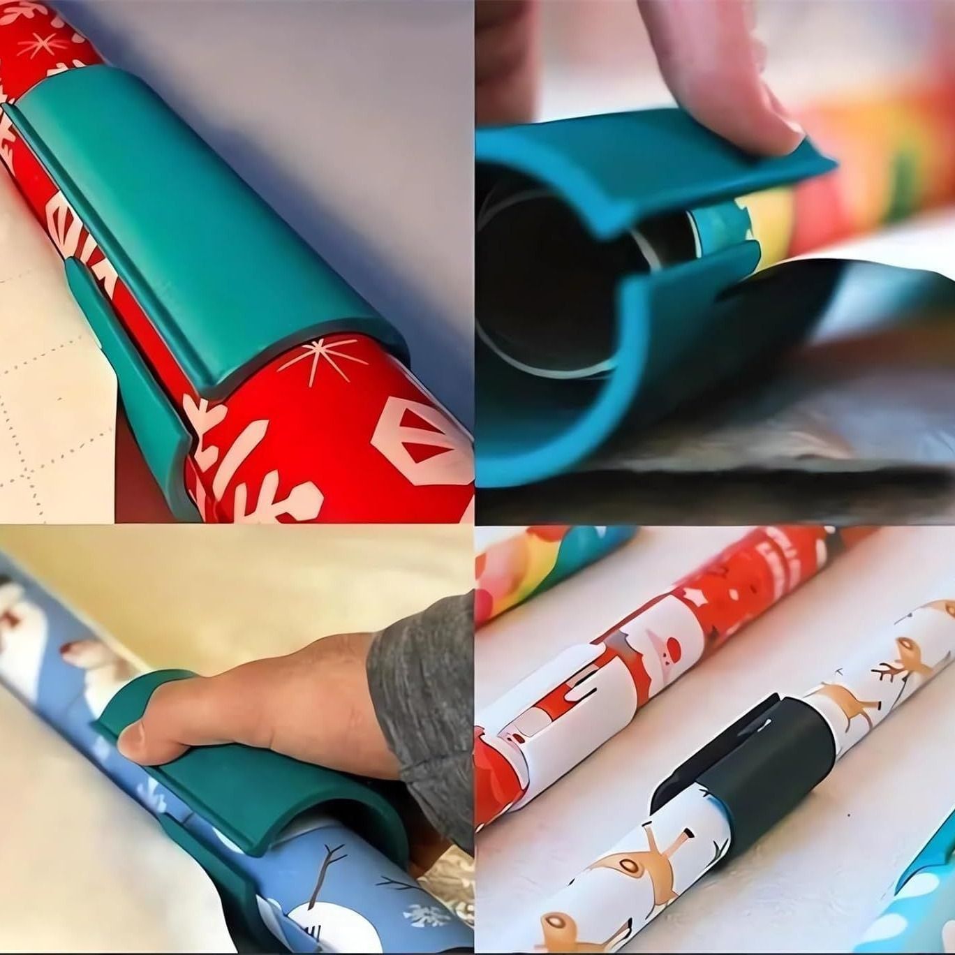 3 Pack Gift Wrap Cutter, Wrapping Paper Cutter Tool Tube, Christmas Paper view 4