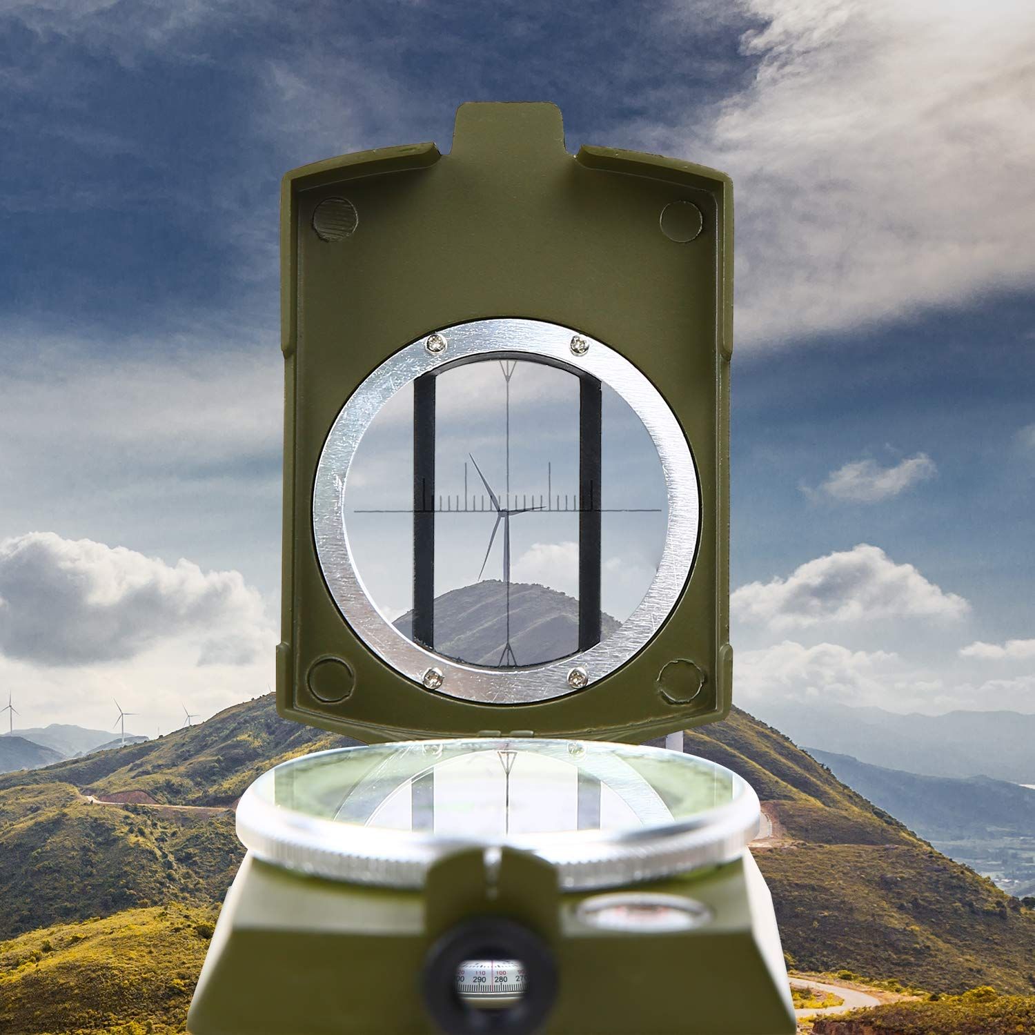 Military Sighting Orienteering Compass view 5