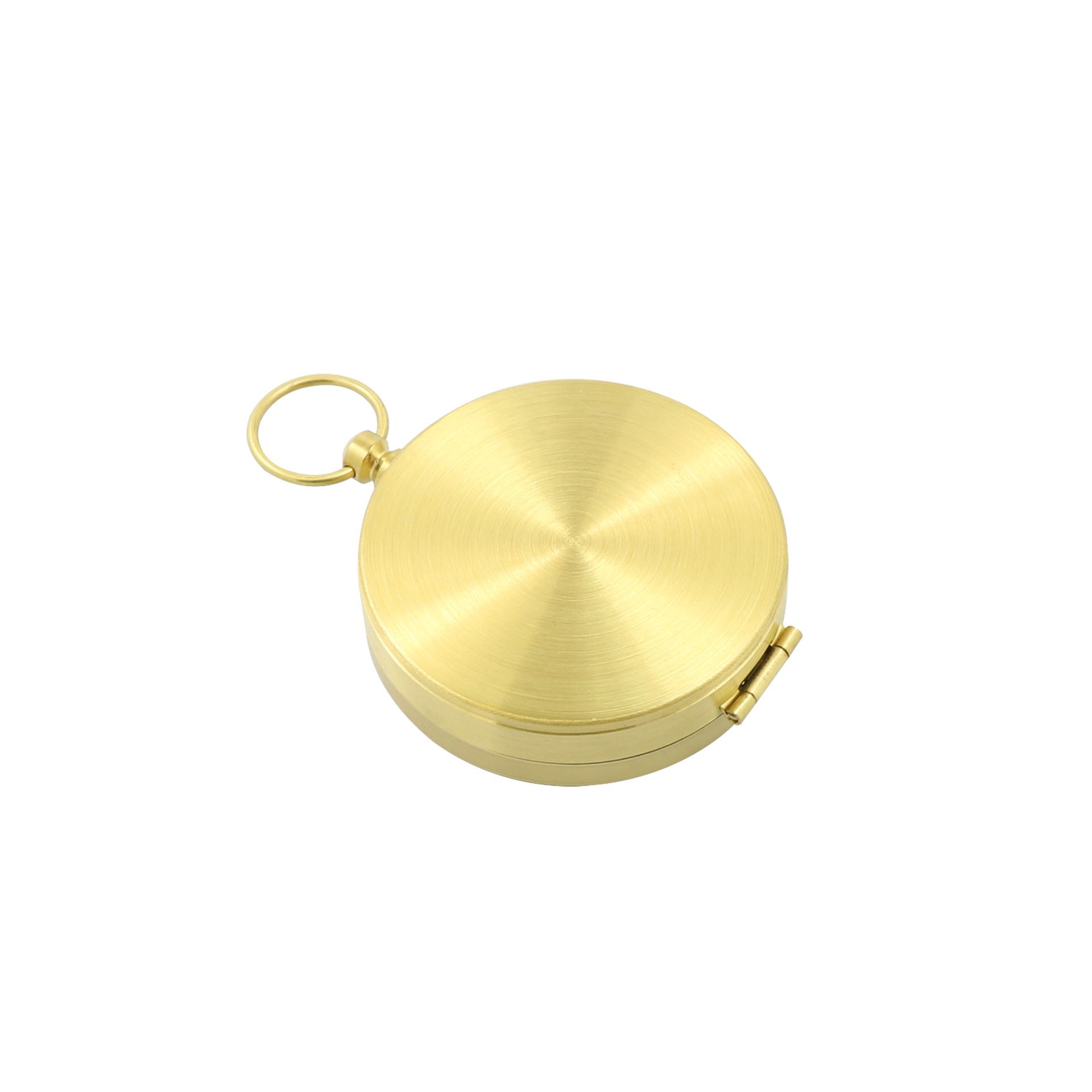 Gold Brass Pocket Compass for Camping view 3