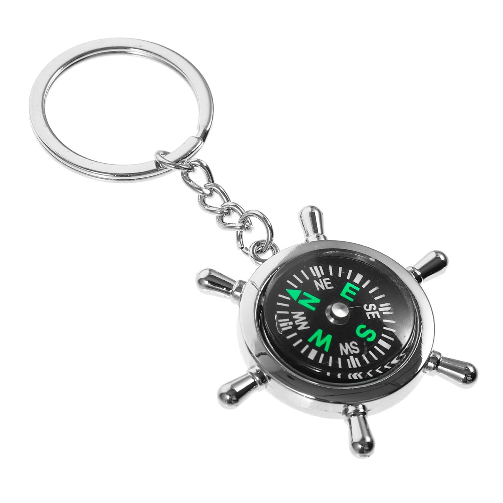 Compass Keychain Key Ring Key Camping Accessories Men Compass Survival Compass — image 1
