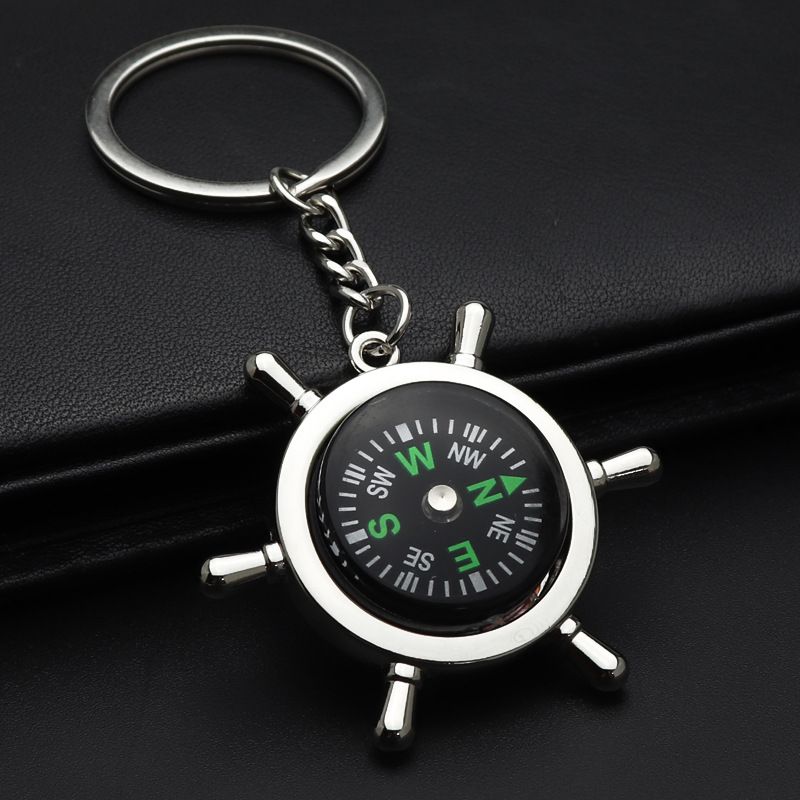 Compass Keychain Key Ring Key Camping Accessories Men Compass Survival Compass view 3