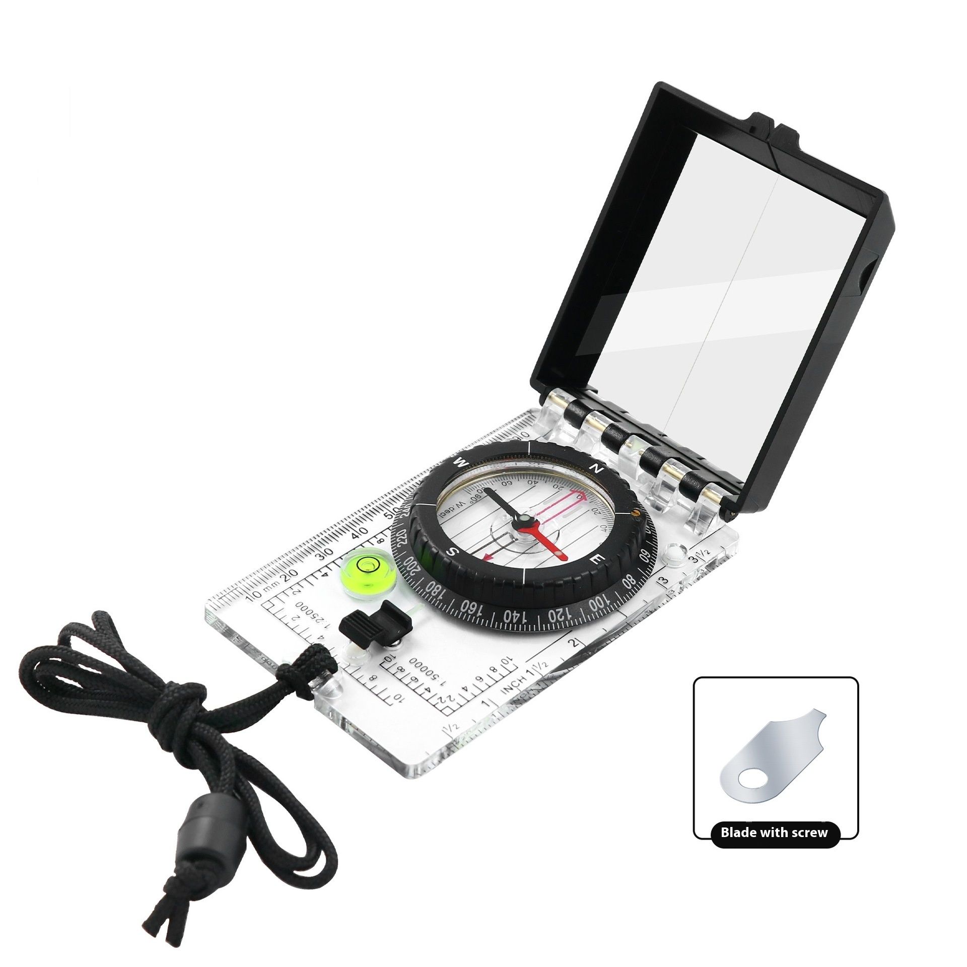 Lightweight Orienteering Baseplate Compass for Hiking view 5