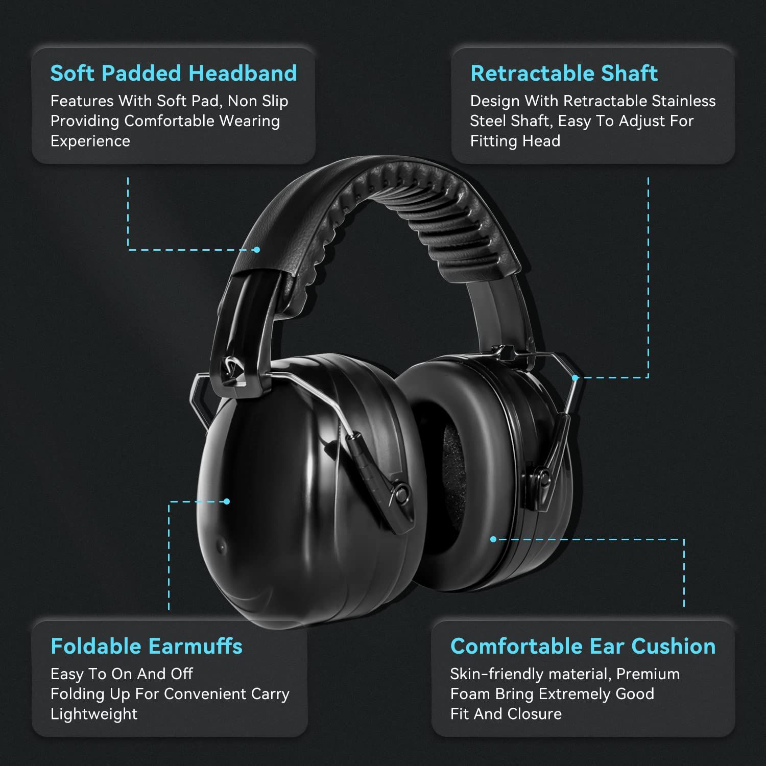 Noise Cancelling Ear Muffs view 3