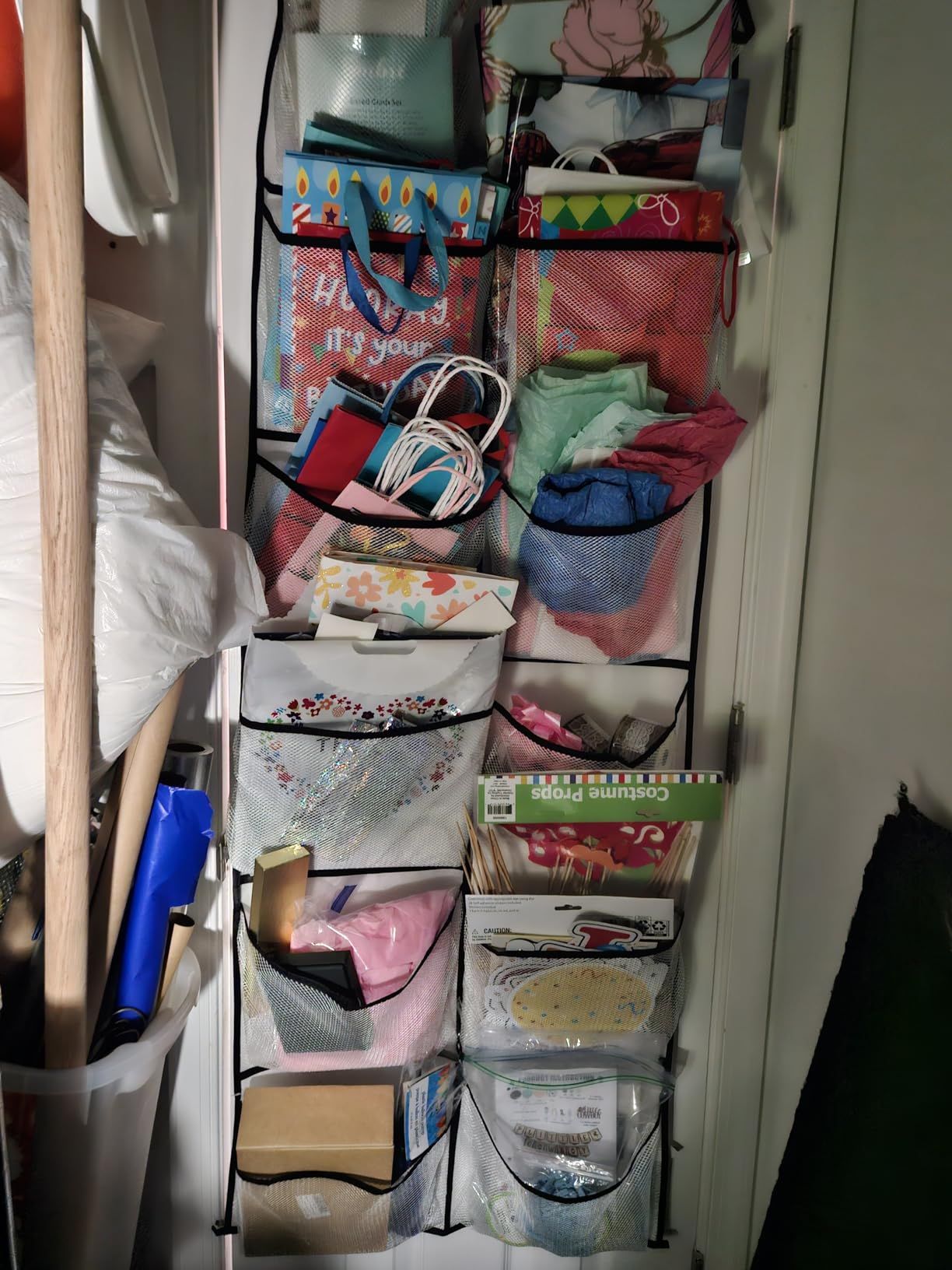 12 Large Mesh Pockets Boots Hanging Storage Shoe Rack for Closet closet shoe view 2