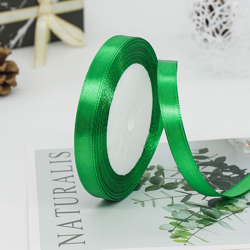 Satin Ribbon Polyester Thin Solid Fabric Ribbons Roll for Gift Wrapping Invitation view 3