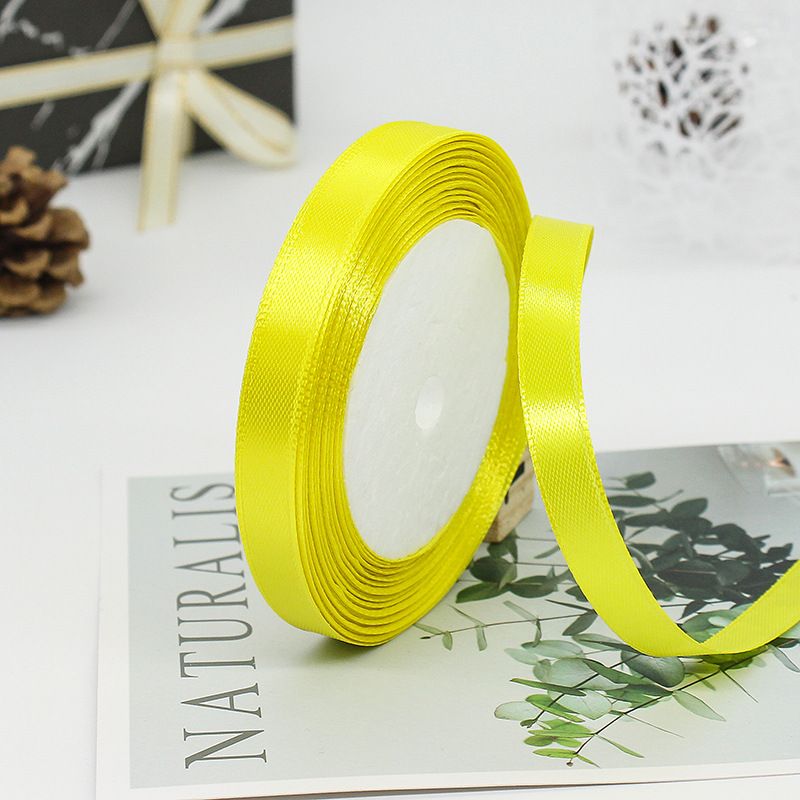 Satin Ribbon Polyester Thin Solid Fabric Ribbons Roll for Gift Wrapping Invitation view 4