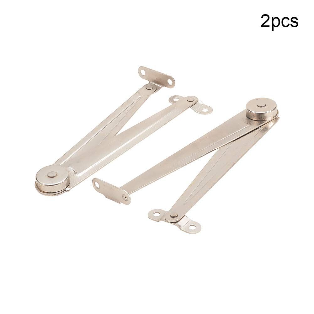 2pcs Nickel Plated Iron Furniture Lid Support Hinge for Cupboard Cabinet view 2