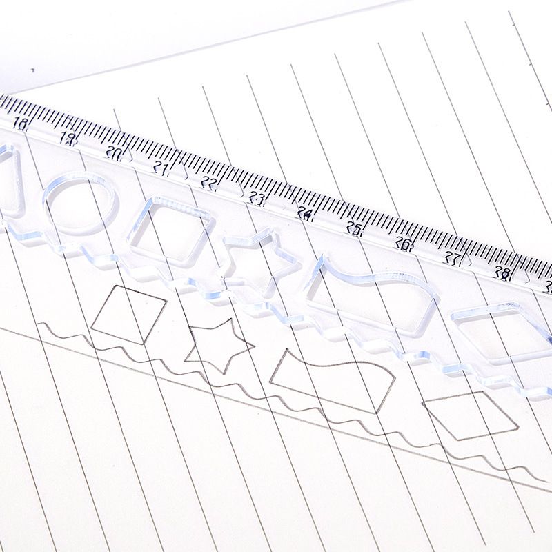 2pcs Unbreakable Clear Rulers 30cm Shatterproof Folding Flexible Ruler for view 5