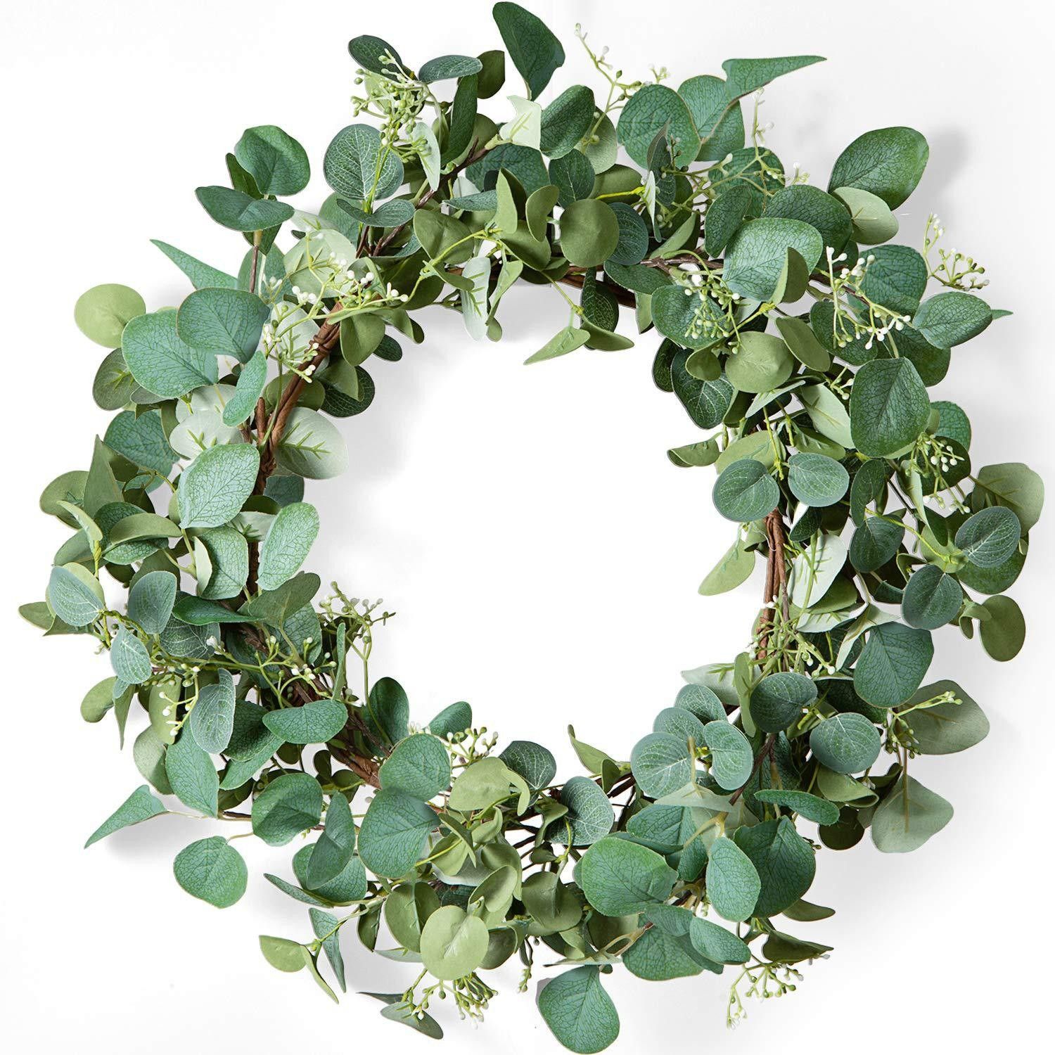 2pcs Artificial Fake Silver Dollar Eucalyptus Vines Table Runner for Wedding view 3