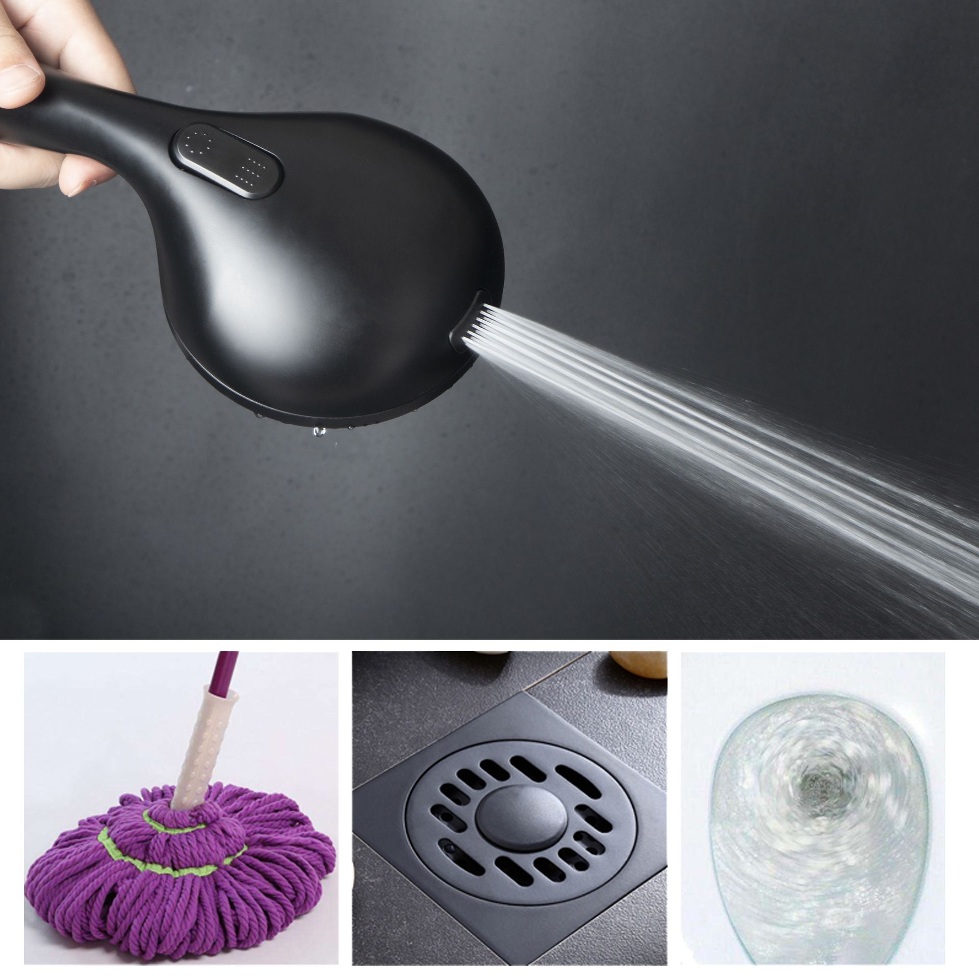 High Pressure 10 Functions Shower Head with handheld view 5