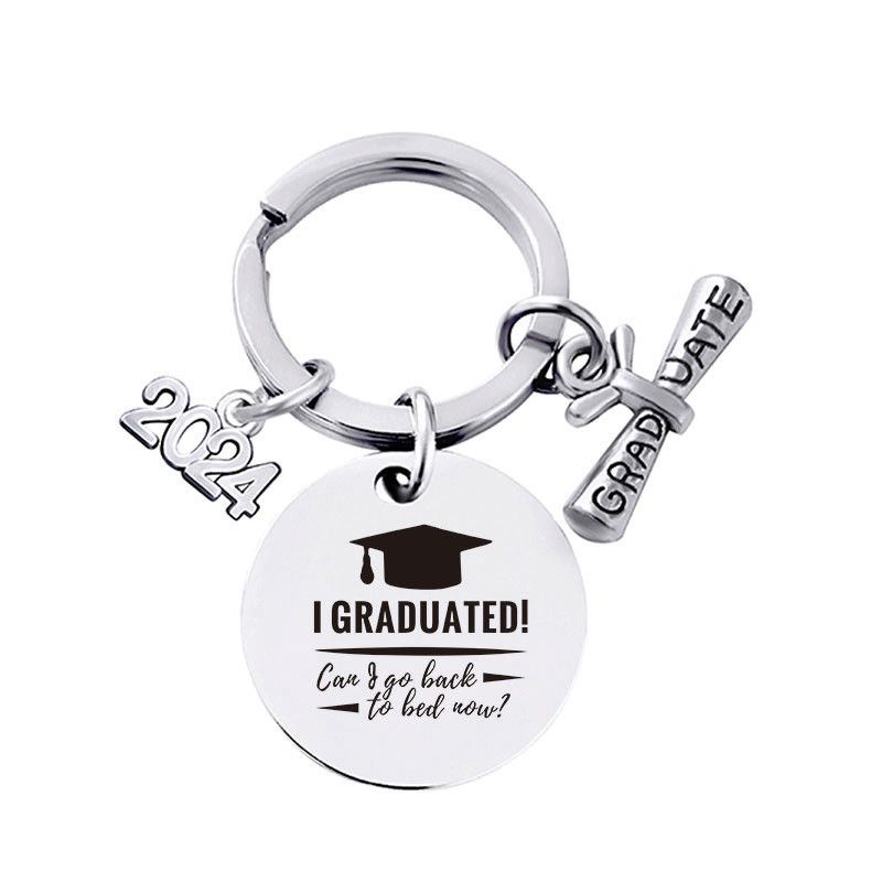 Graduation Keychain Unique Class of 2024 Key Chains Stainless Steel Keyring view 5