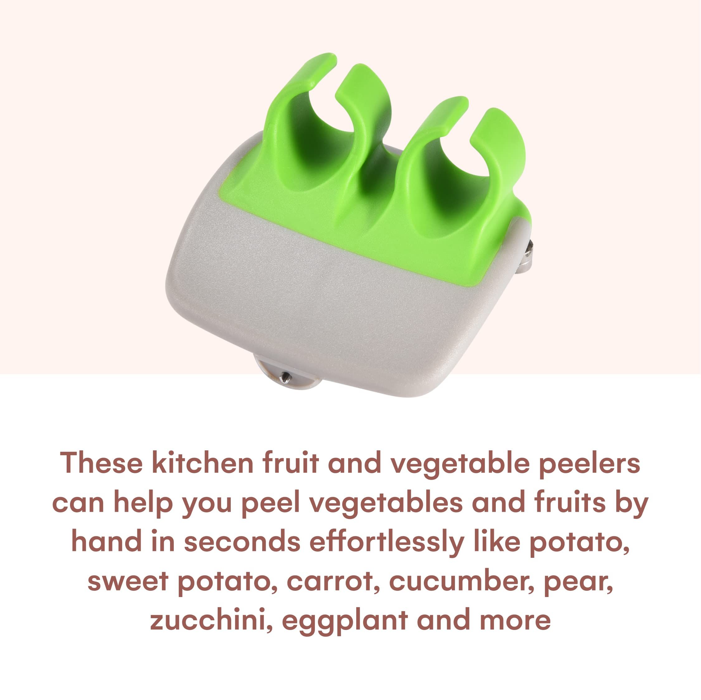 Hand Vegetable Peeler Palm Peeler Rubber Finger Grips Comfortable to Peel Pumpkin view 2