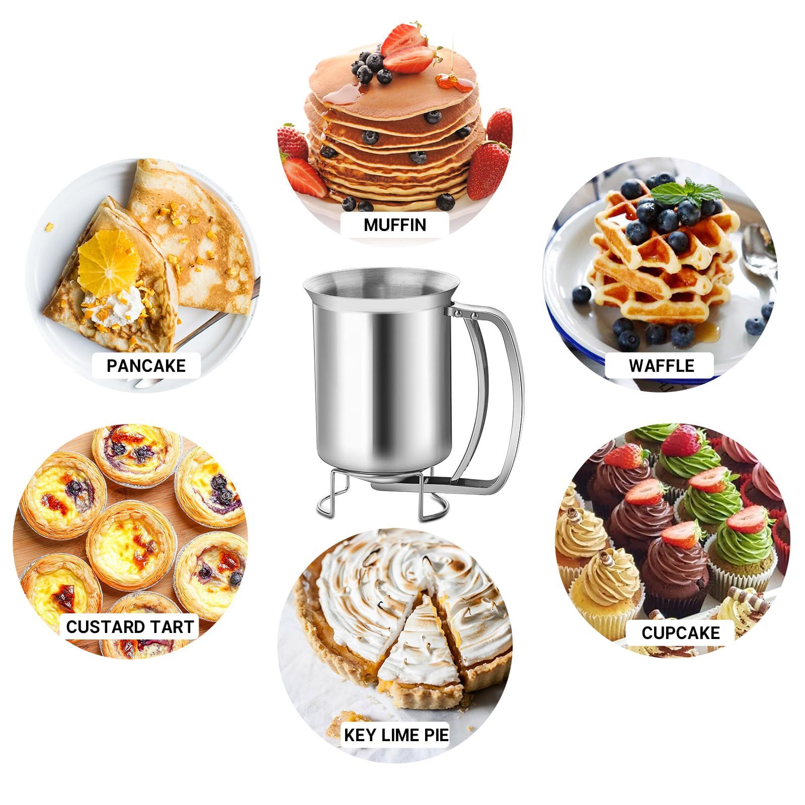 Stainless Steel Pancake Batter Dispenser - Great for Baking view 5