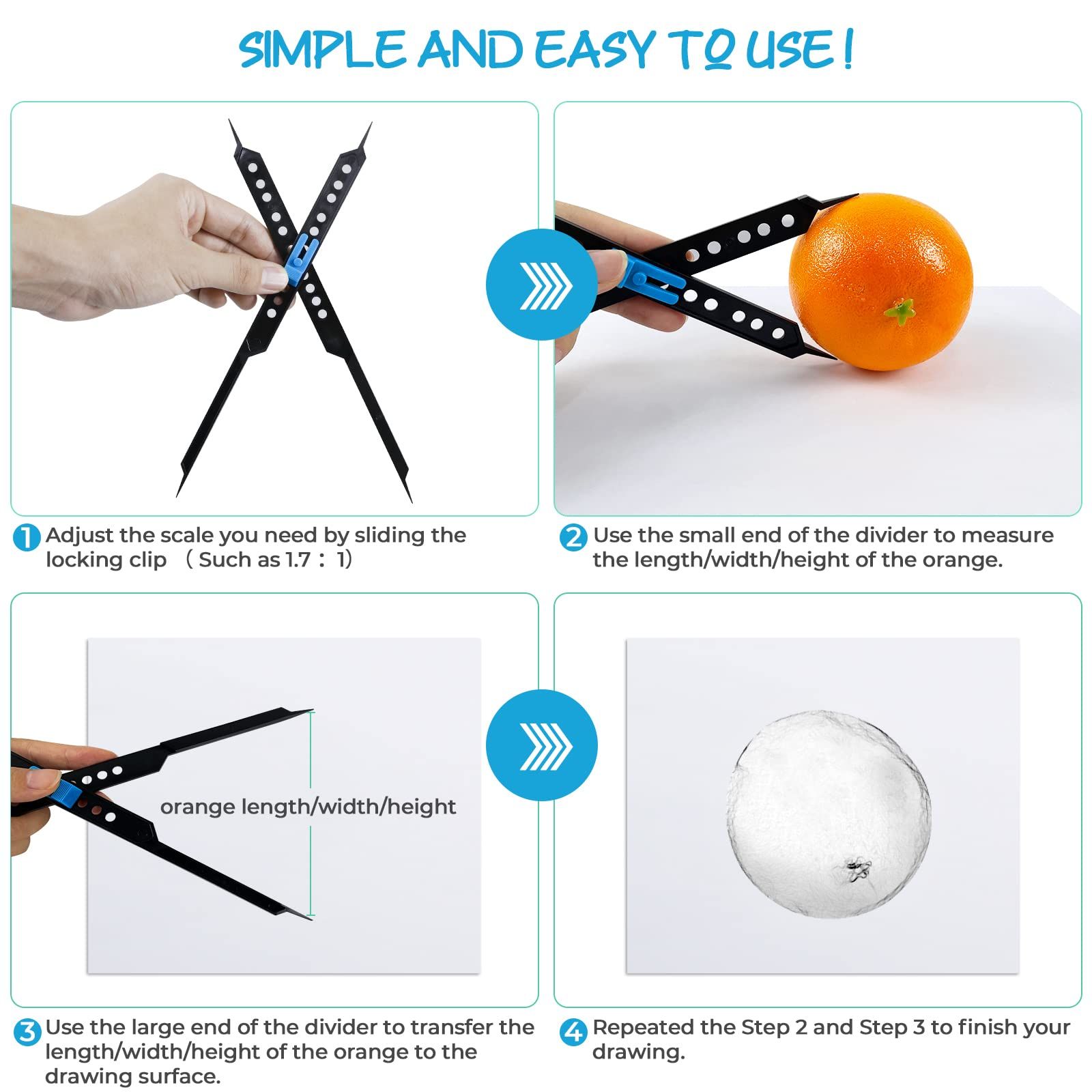 10 Inches Proportional Divider Artist Drawing Tool view 2