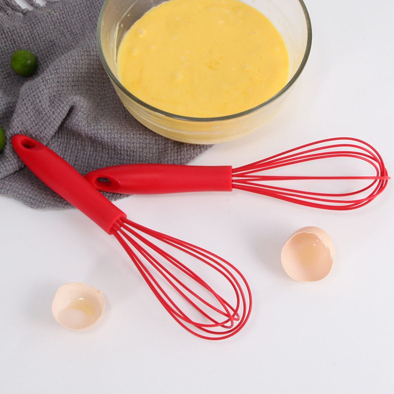 10-inch stainless steel silicone egg beater mini egg beater colorful egg view 4