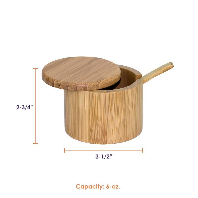 Totally Bamboo Little Dipper Salt Cellar Bamboo Storage Box with Magnetic view 5