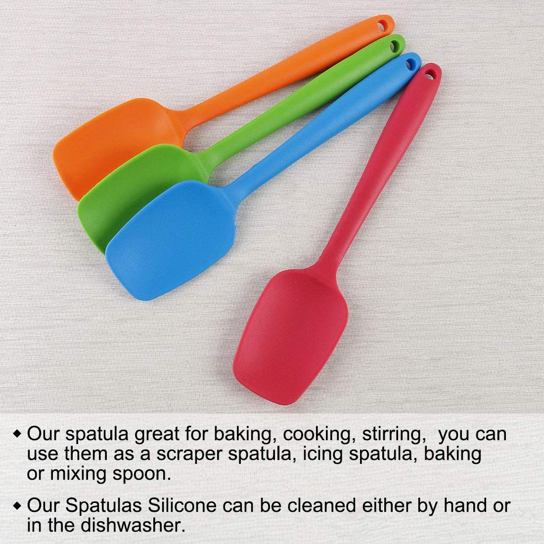 4pcs Silicone Spatula Set Heat Resistant Kitchen Flipping Turner Non Stick view 4