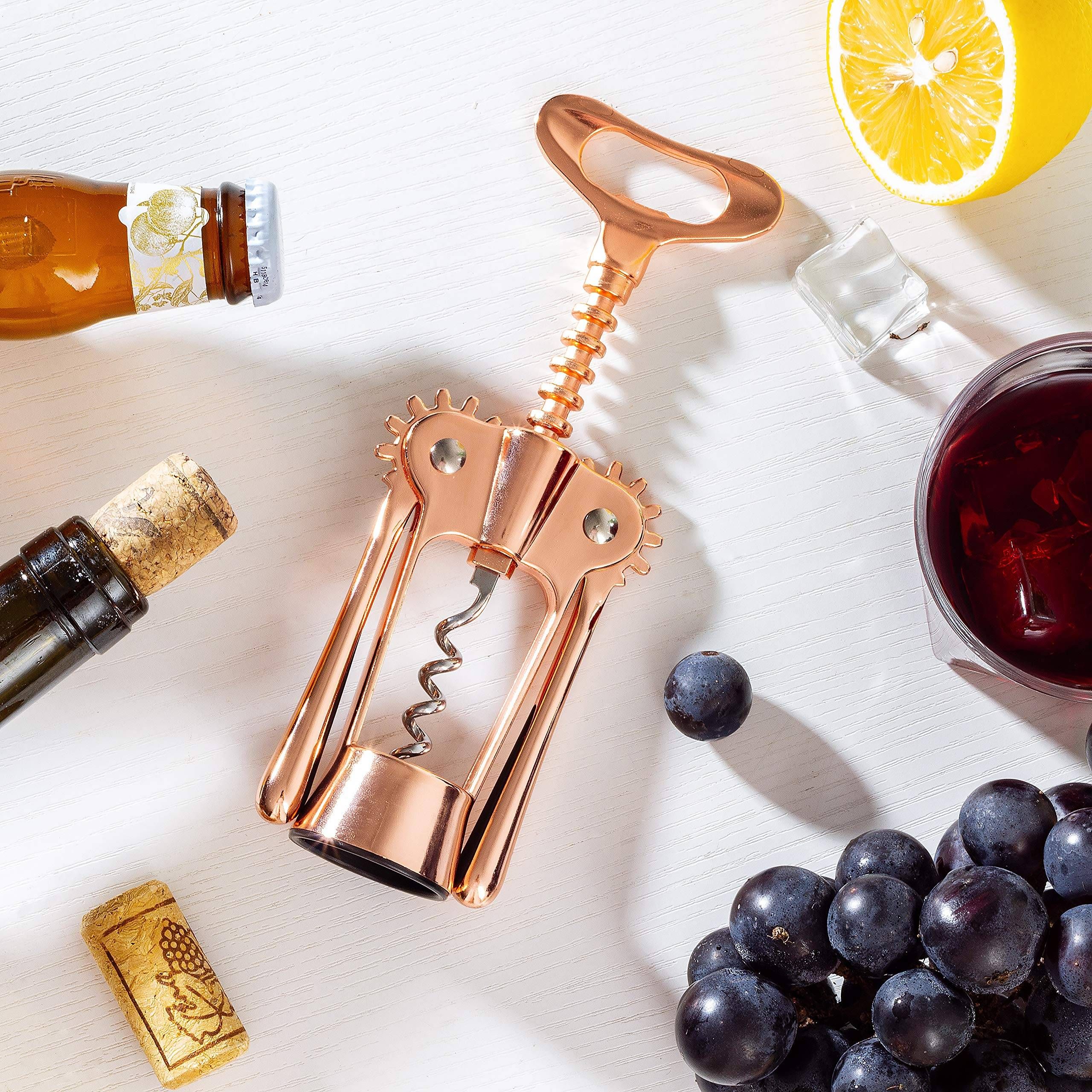 Zinc Alloy Premium Wing Corkscrew Wine Bottle Opener with Multifunctional view 5