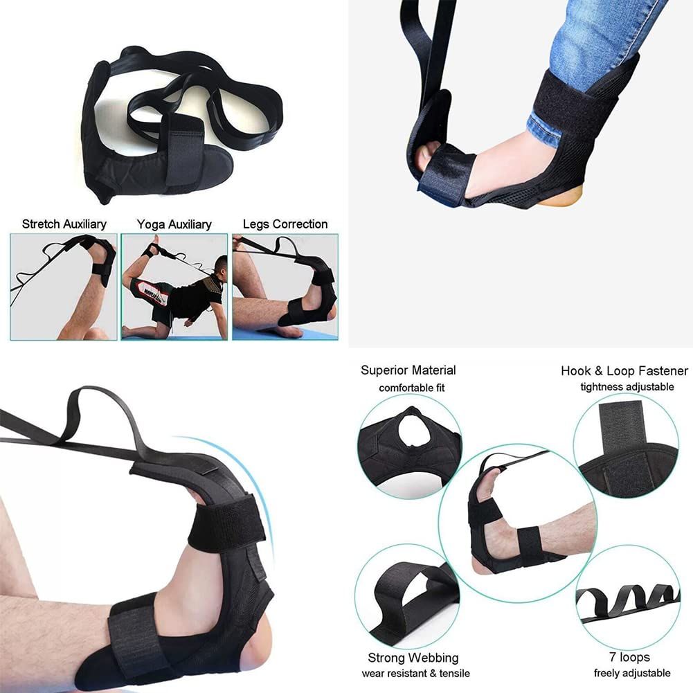 Foot Stretcher Belt, Foot Stretcher Stretch Strap for Plantar Fasciitis, Heel view 2