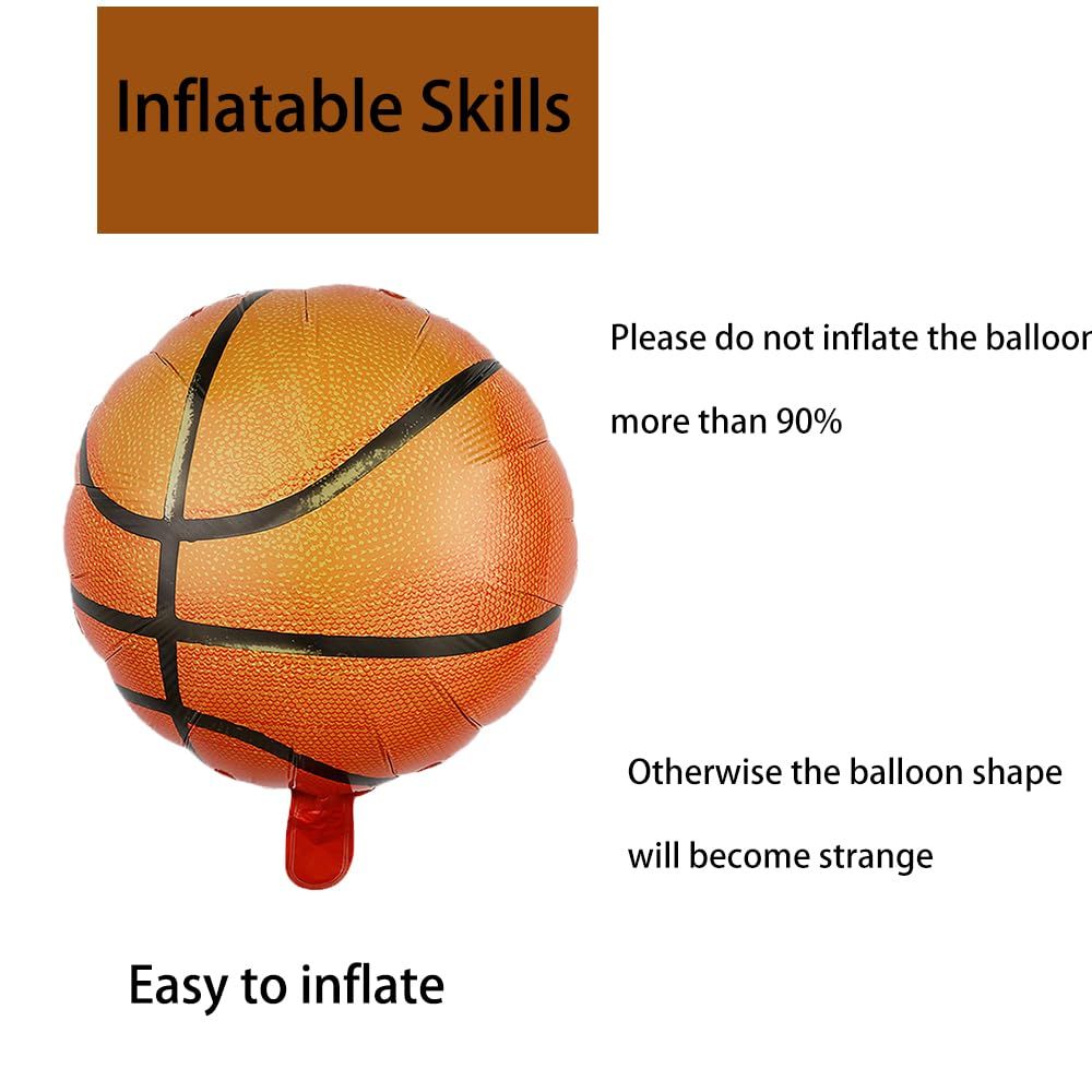 Basketball Balloons Basketball Foil Balloons for Basketball Themed Party view 4